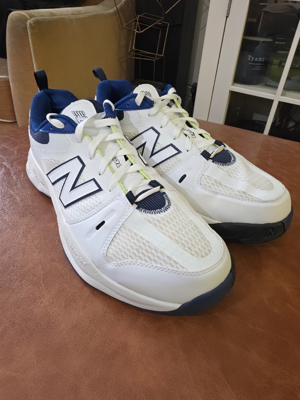 New Balance Fresh Foam X 1007 Men’s 14 2E Wide White Navy Tennis Shoes